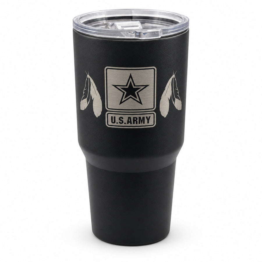 Army Feathers — army feathers black — 01 white hero