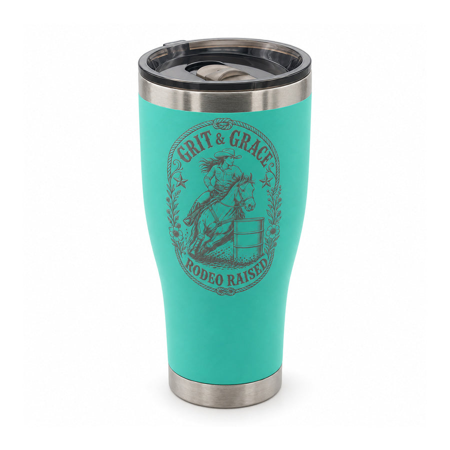 Grit & Grace HOGG 30oz Modern Curve engraved tumbler — grit and grace teal — 01 white hero