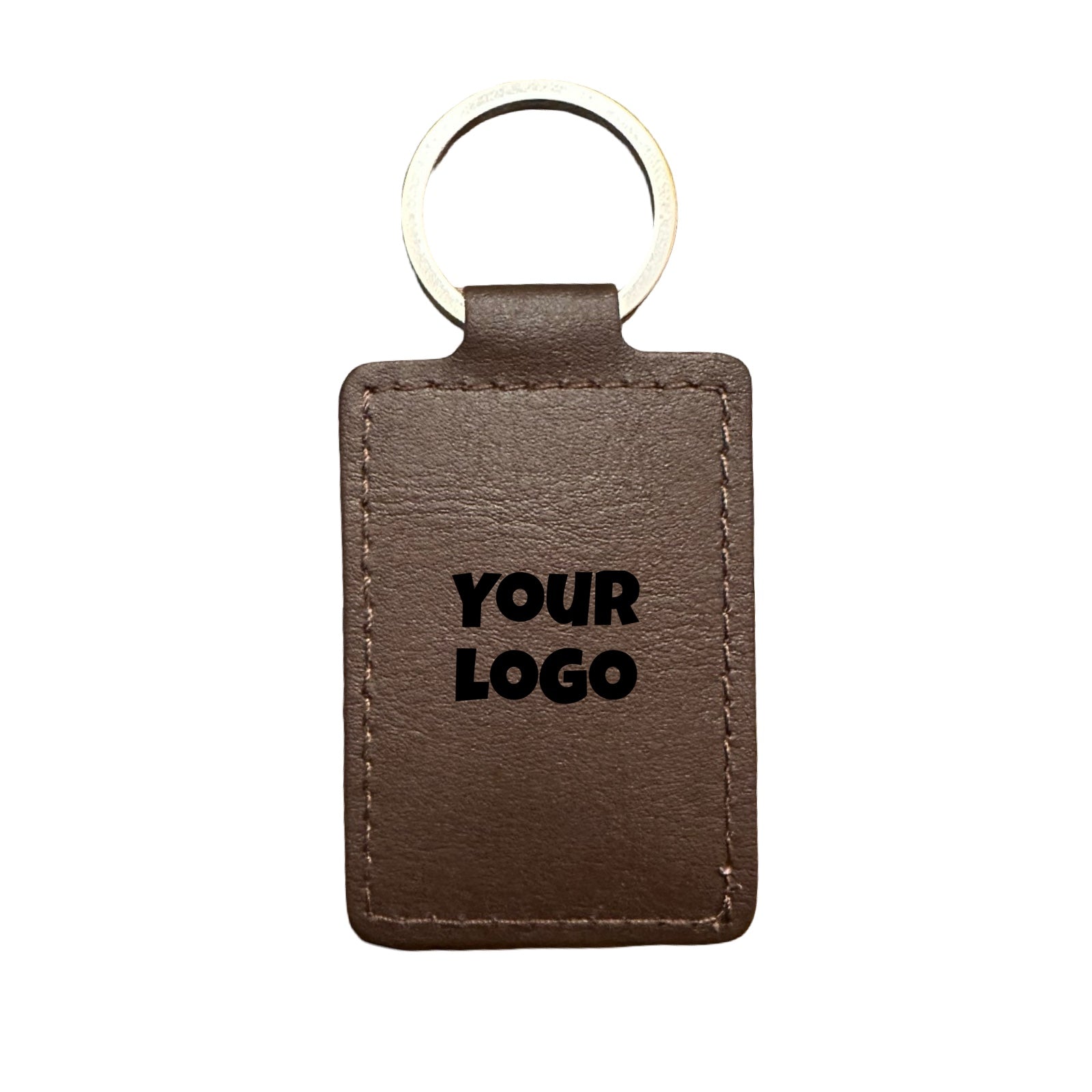 Leather Keychain – Rectangle (6cm x 4cm) | Multiple Colors