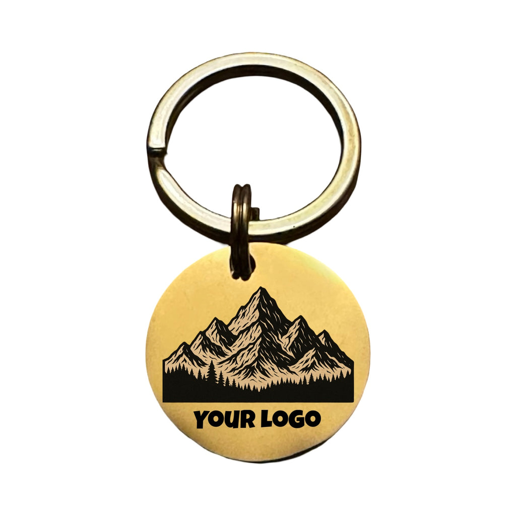 Round Metal Keychain (2.5cm Diameter) – Gold or Silver