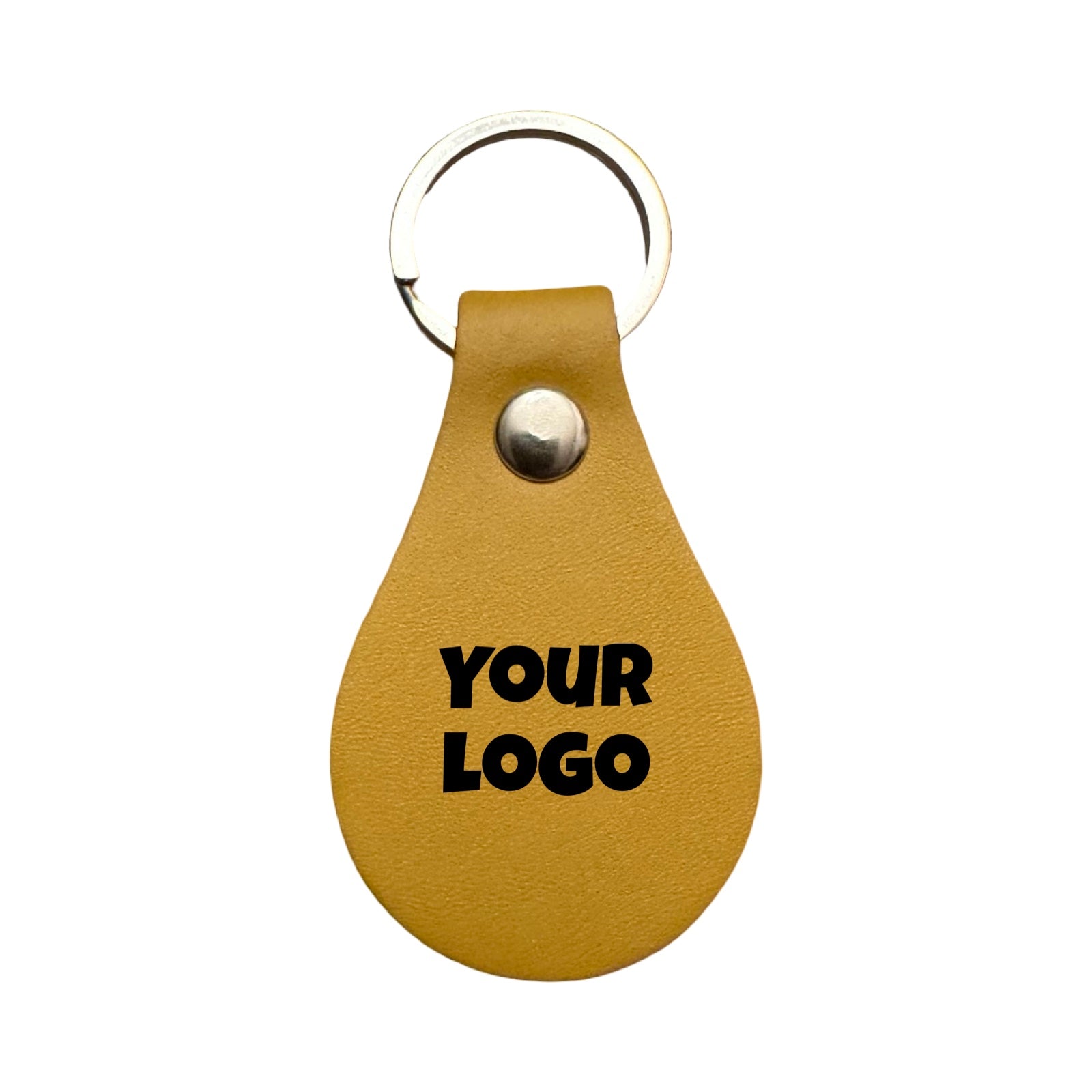 Leather Keychain – Teardrop Shape (6.5cm x 4cm) | Multiple Colors