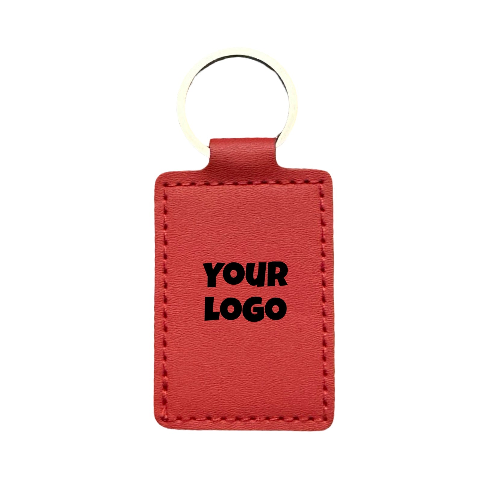 Leather Keychain – Rectangle (6cm x 4cm) | Multiple Colors