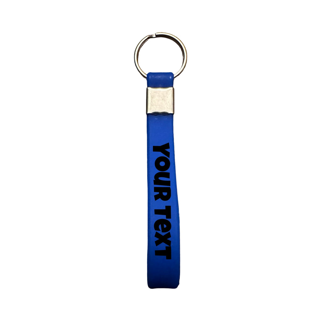 Silicone Bracelet Keychain (10cm x 1cm) – Multiple Colors