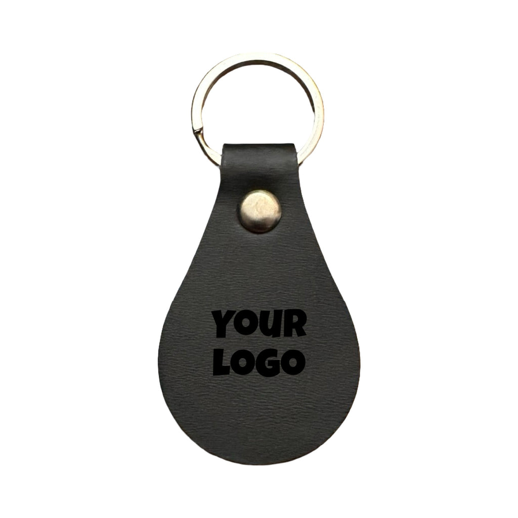 Leather Keychain – Teardrop Shape (6.5cm x 4cm) | Multiple Colors