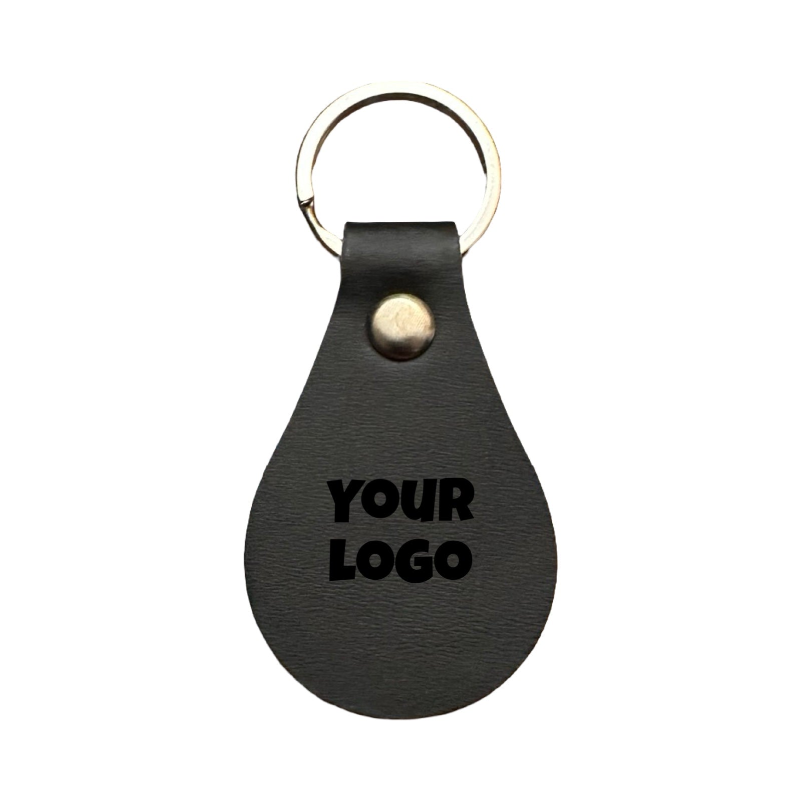 Leather Keychain – Teardrop Shape (6.5cm x 4cm) | Multiple Colors