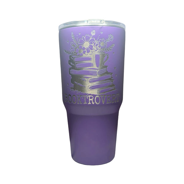 Booktrovert 30 oz Custom Engraved Tumbler