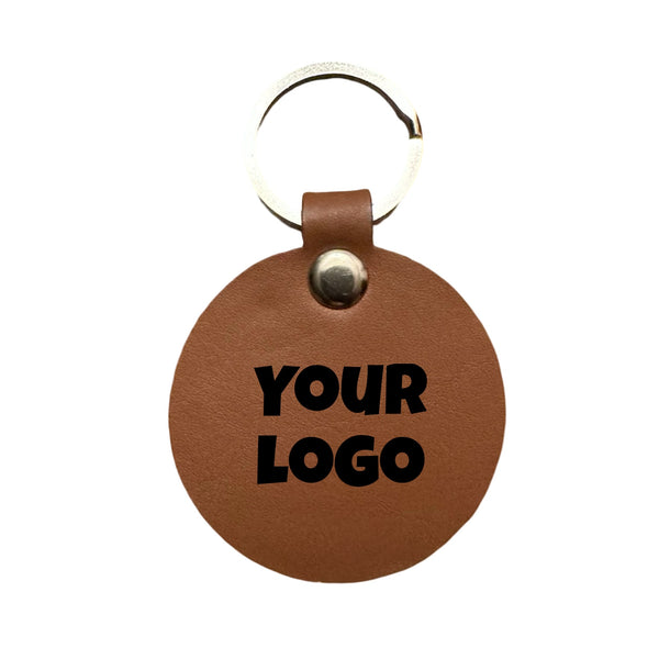Leather Keychain – Round (5cm Diameter)