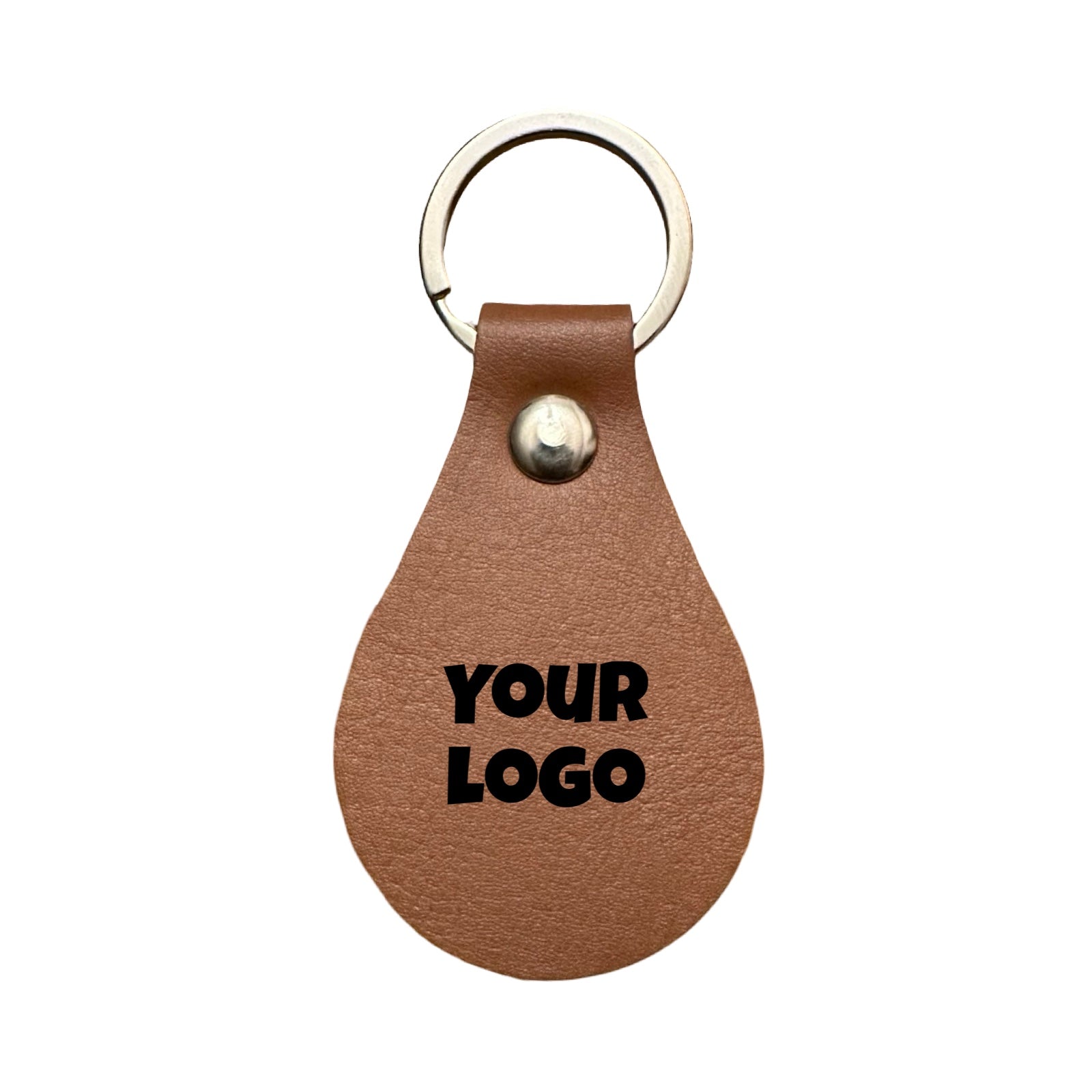 Leather Keychain – Teardrop Shape (6.5cm x 4cm) | Multiple Colors