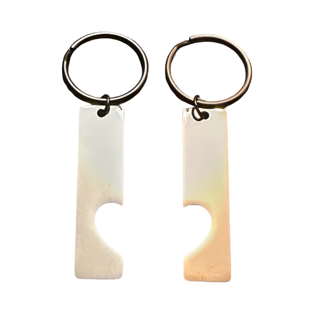 Metal Split Keychain Set (5cm x 2cm) – Gold & Silver