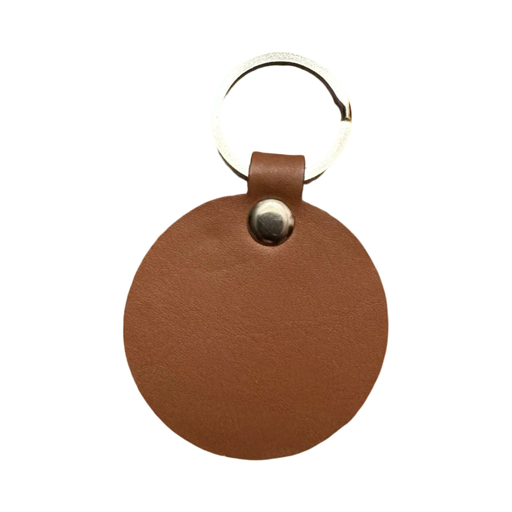 Leather Keychain – Round (5cm Diameter)