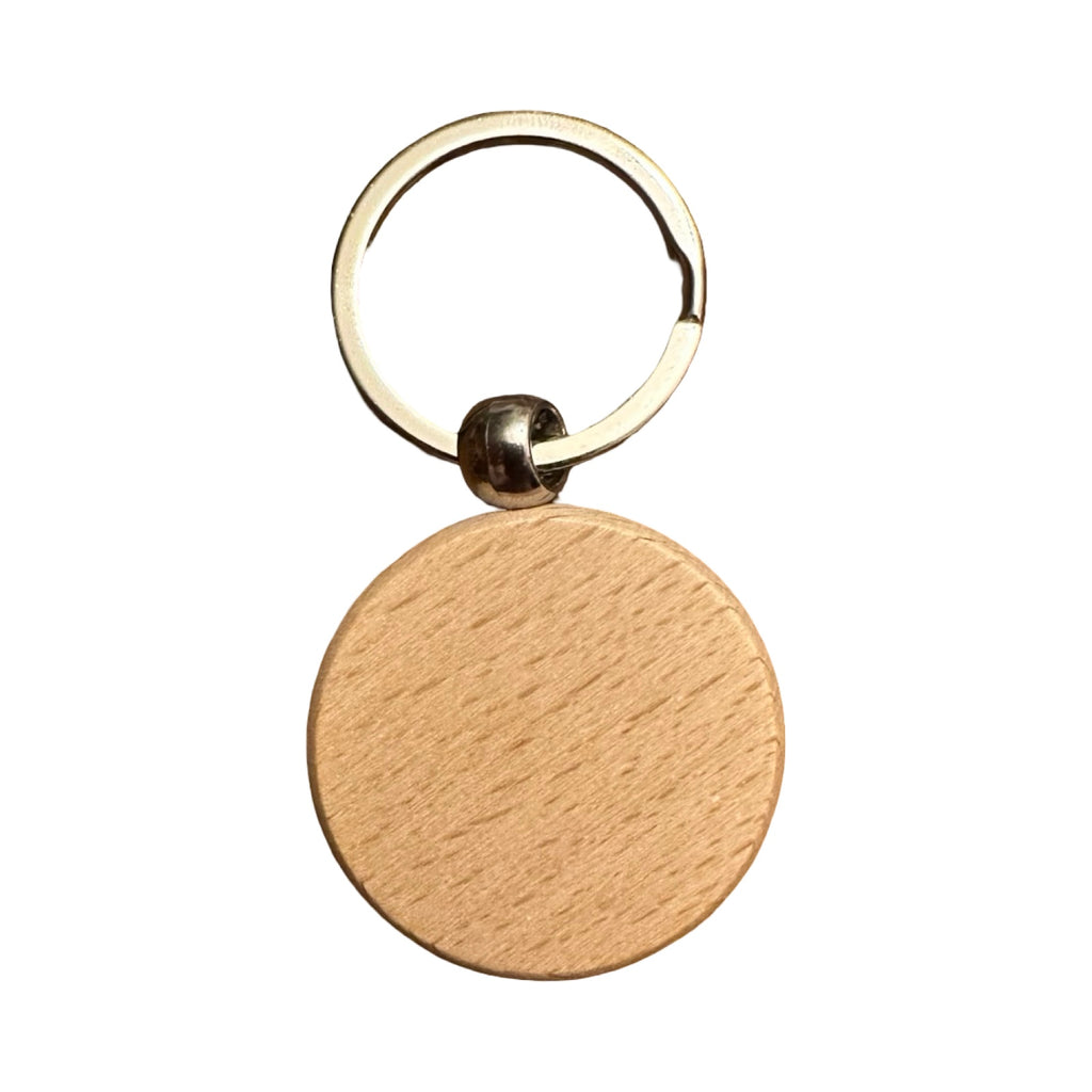 Wood Keychain – Round (4.5cm Diameter)