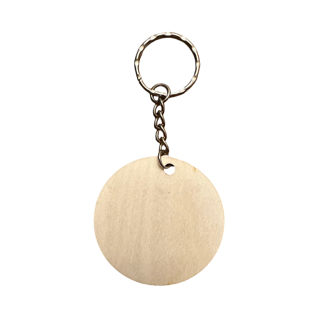 Wood Keychain – Large Round (5cm Diameter)