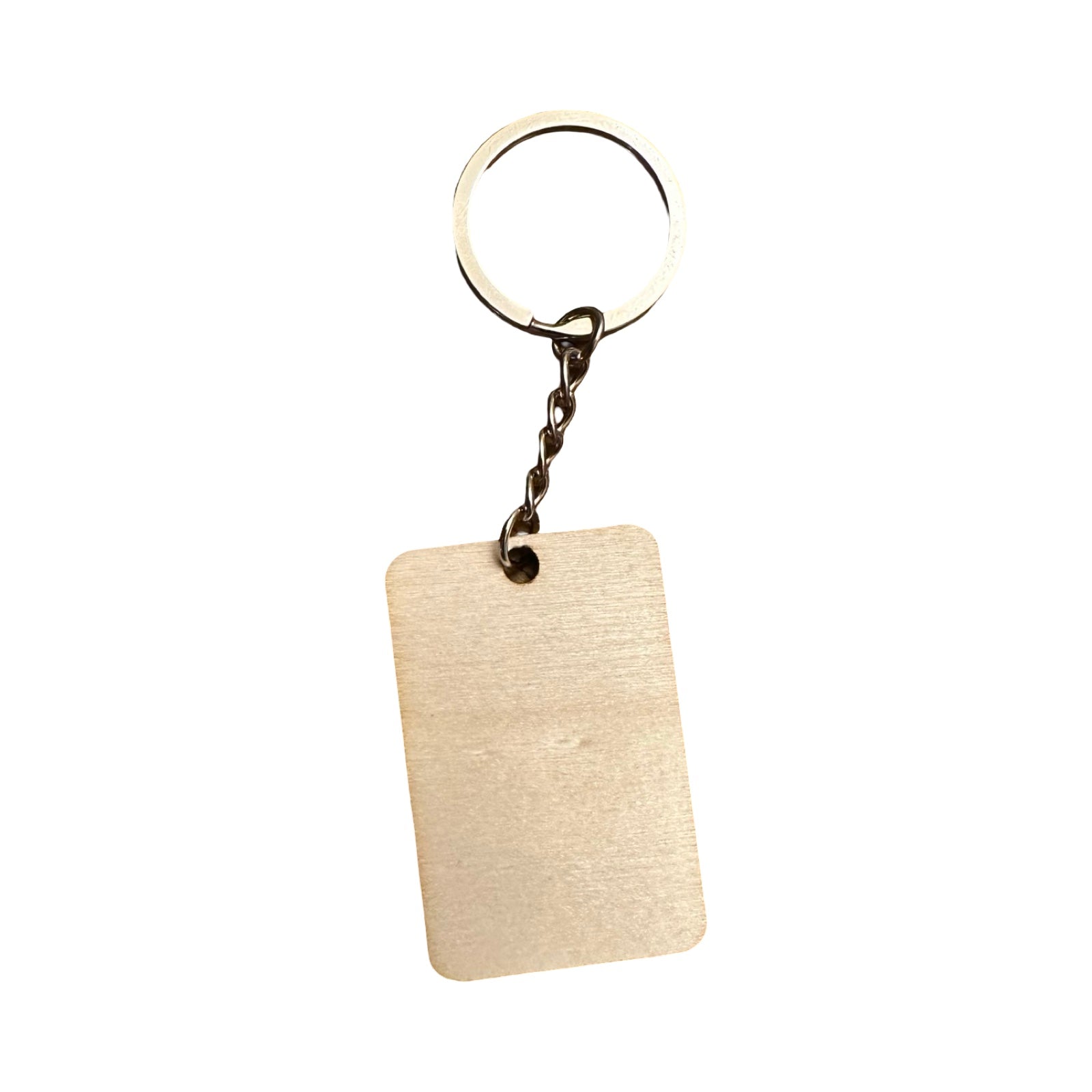 Wood Keychain – Rectangle (5cm x 3.5cm)