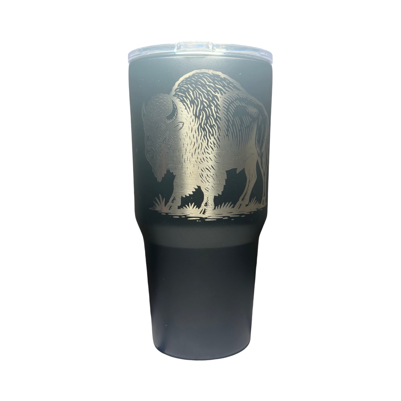 Custom Black 30 oz Engraved Tumbler – Buffalo Design