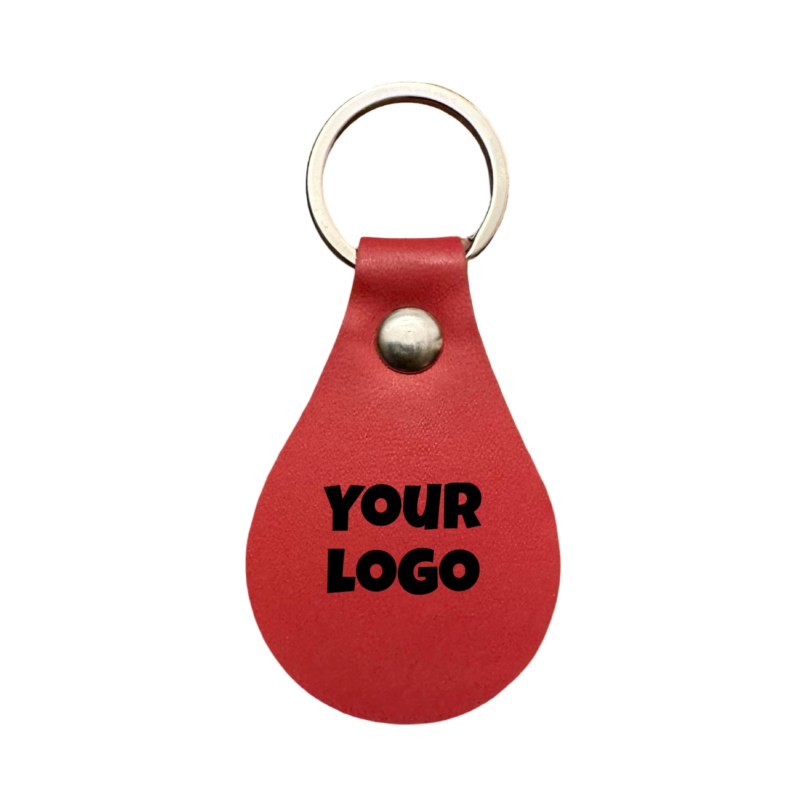 Leather Keychain – Teardrop Shape (6.5cm x 4cm) | Multiple Colors