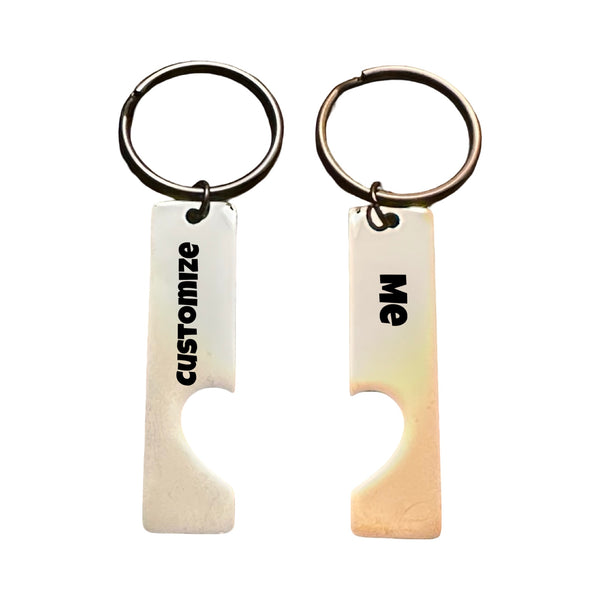 Metal Split Keychain Set (5cm x 2cm) – Gold & Silver