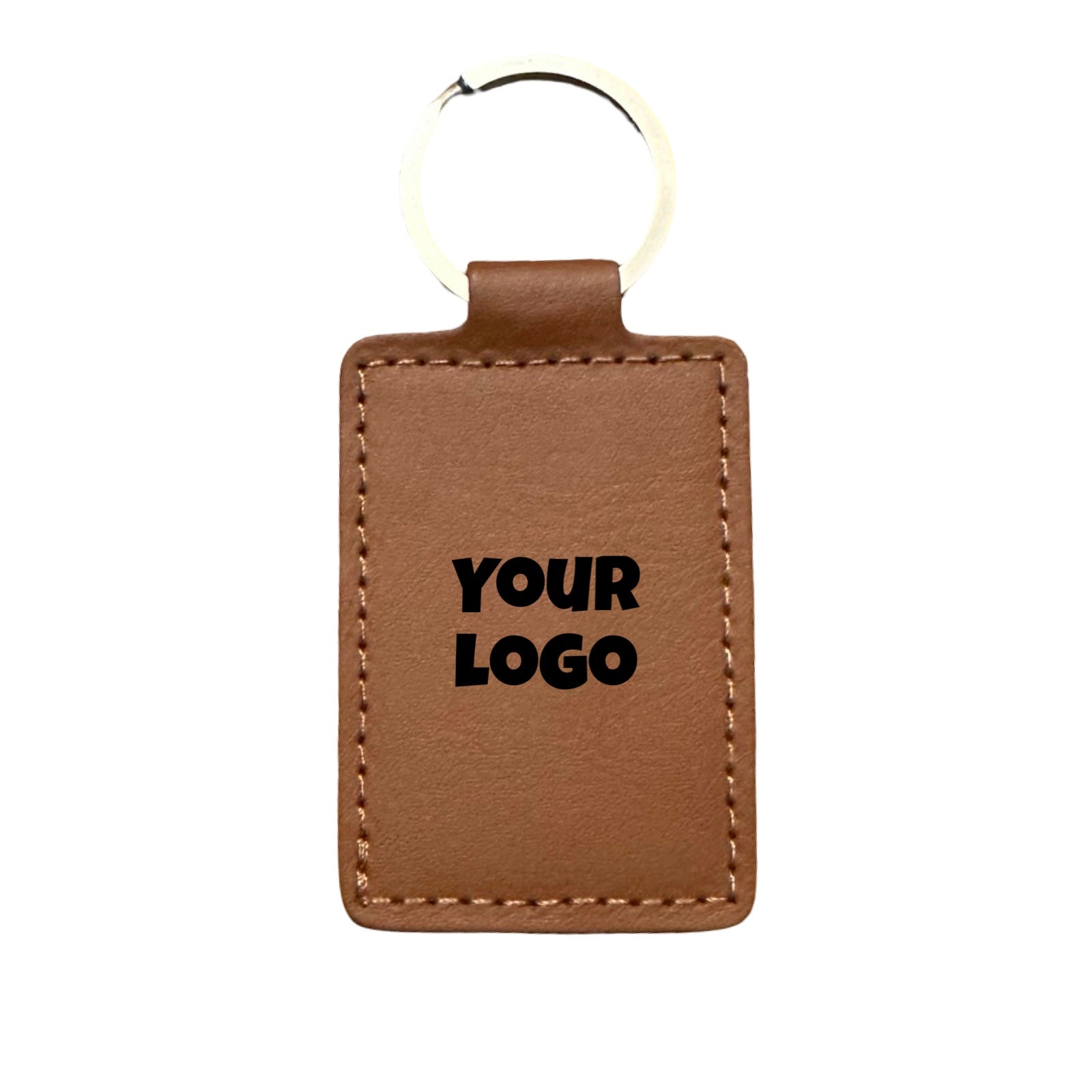 Leather Keychain – Rectangle (6cm x 4cm) | Multiple Colors