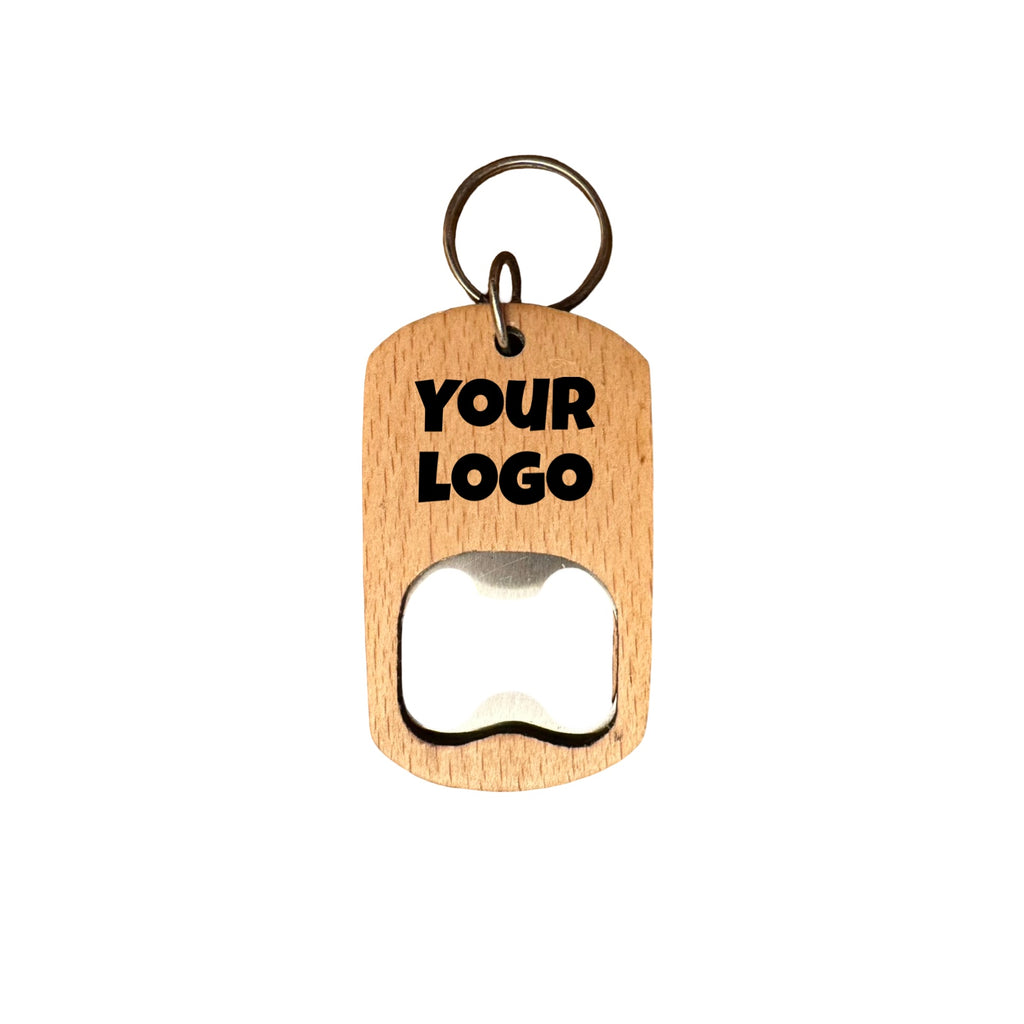 Wood Bottle Opener Keychain (7cm x 4cm)