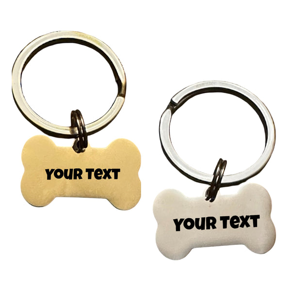 Metal Bone Keychain (1.5cm x 3cm) – Gold or Silver
