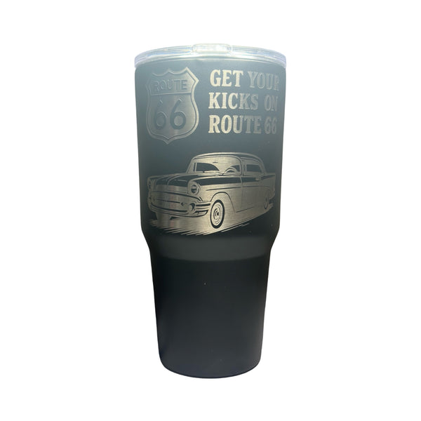 Route 66 “Get Your Kicks” 30 oz Custom Engraved Tumbler
