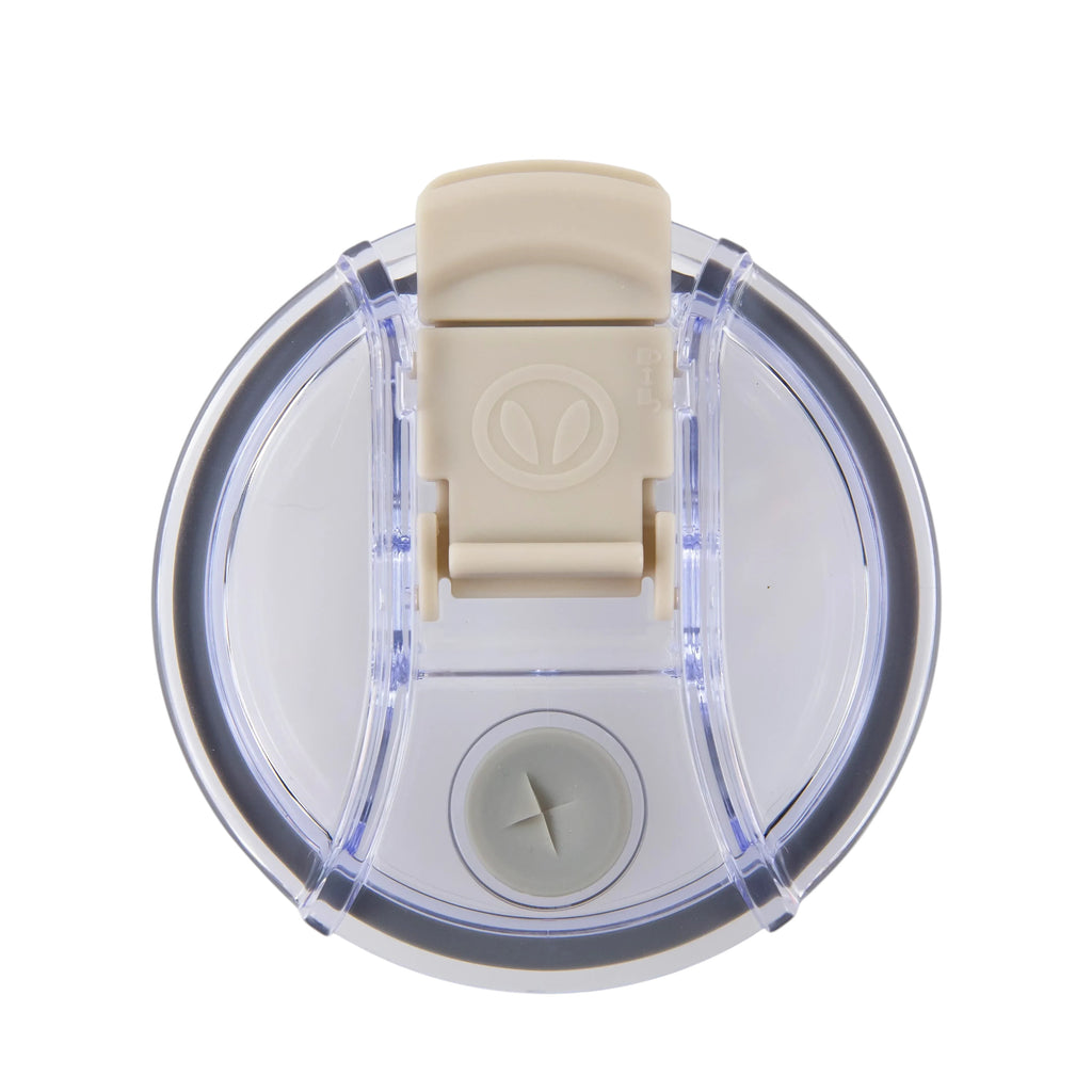 Roco Engraving 40oz Big Swig Tumbler clear plastic lid with beige sliding closure and straw hole