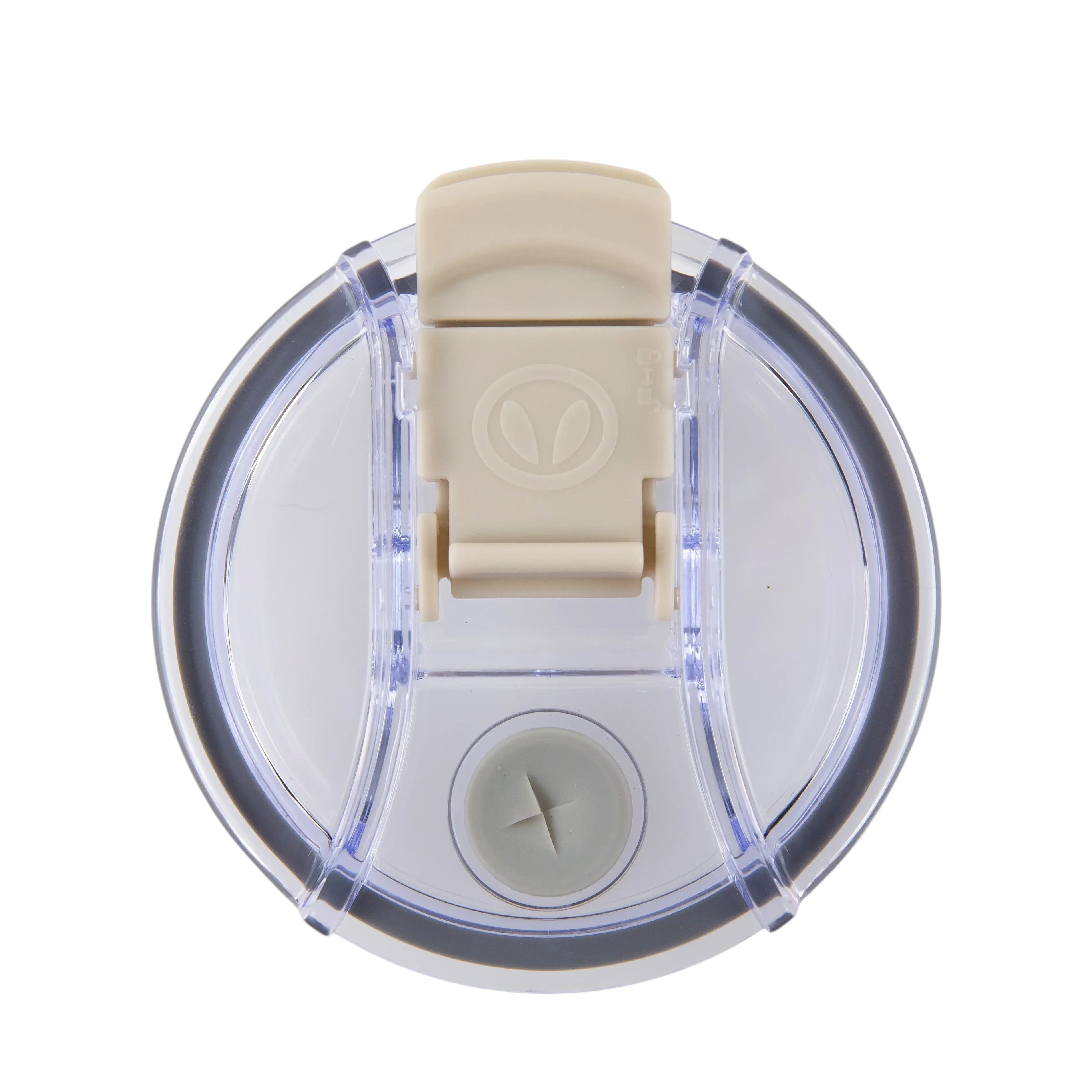 Roco Engraving 40oz Big Swig Tumbler clear plastic lid with beige sliding closure and straw hole