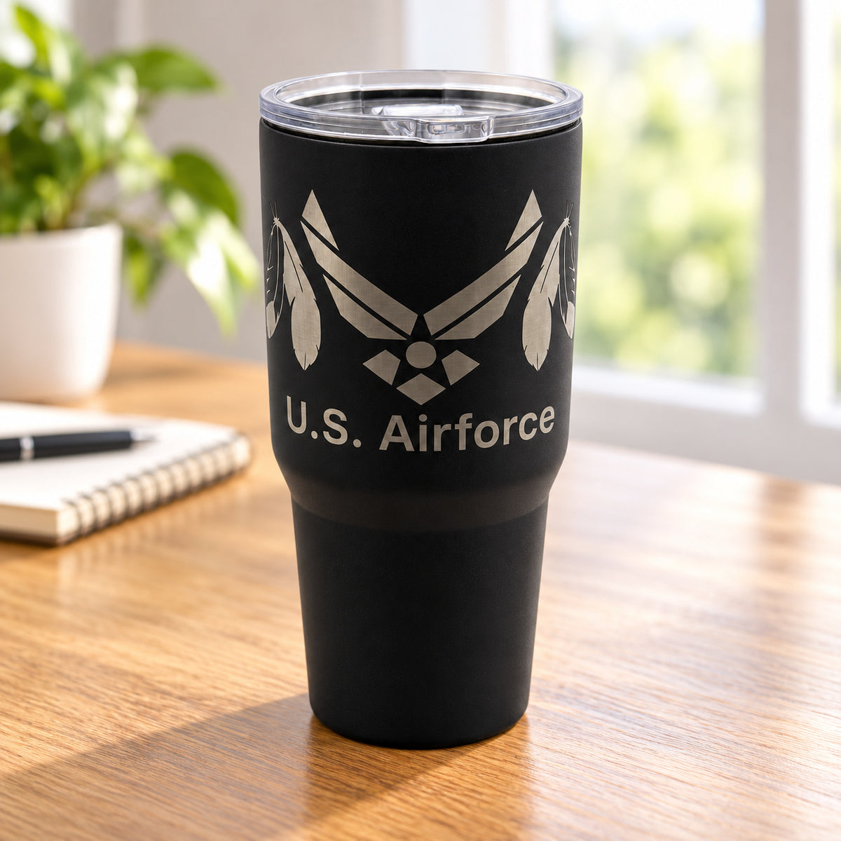 Air Force Feathers — airforce feathers black — 03 tabletop lifestyle