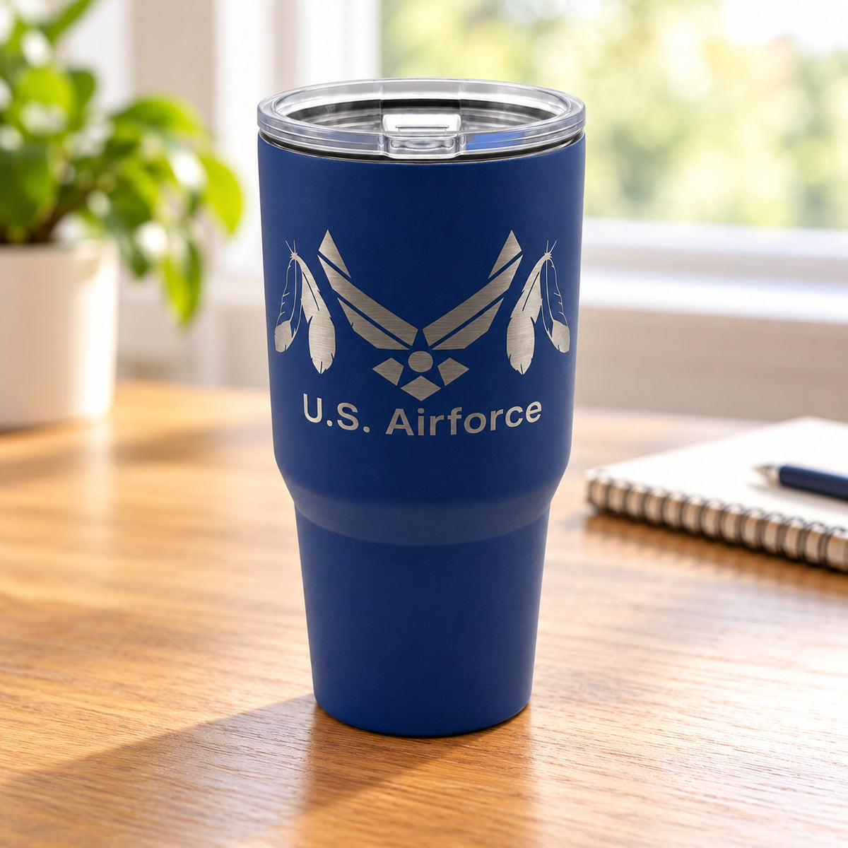 Air Force Feathers — airforce feathers blue — 03 tabletop lifestyle
