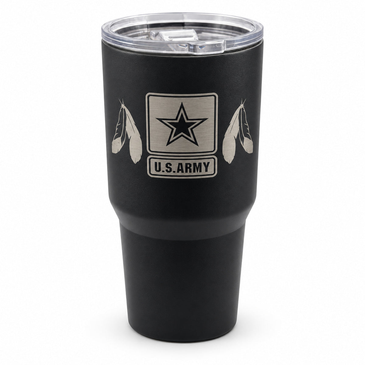 Army Feathers — army feathers black — 01 white hero