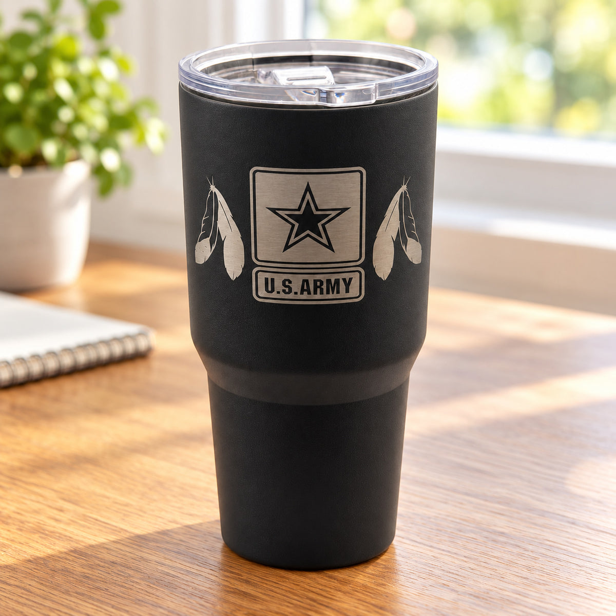 Army Feathers — army feathers black — 03 tabletop lifestyle