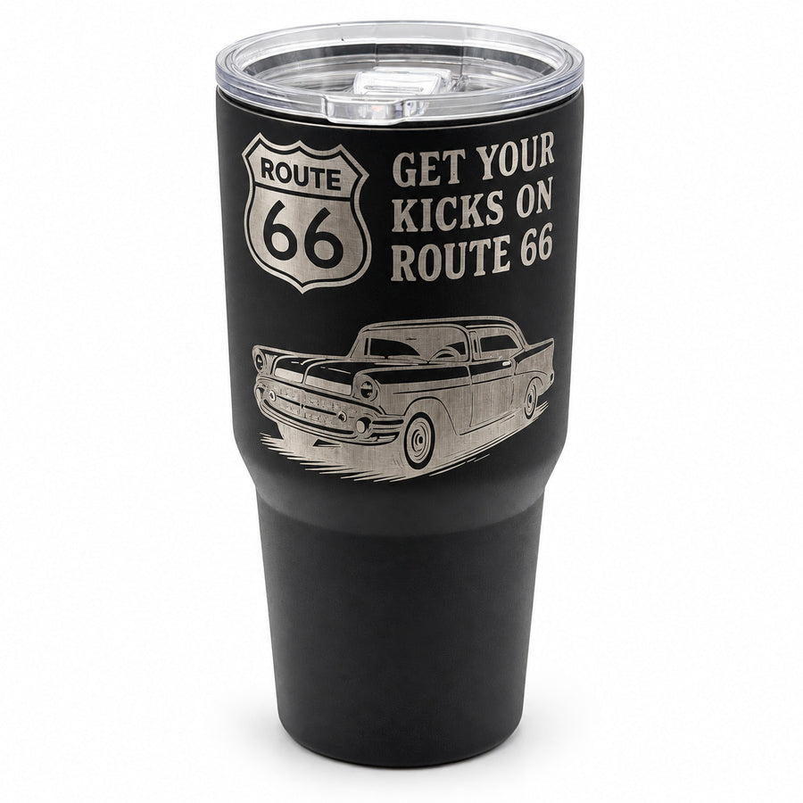 Route 66 — route 66 classic car black — 01 white hero