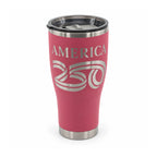 America250 HOGG 30oz Modern Curve engraved tumbler — america 250 pink — 01 white hero