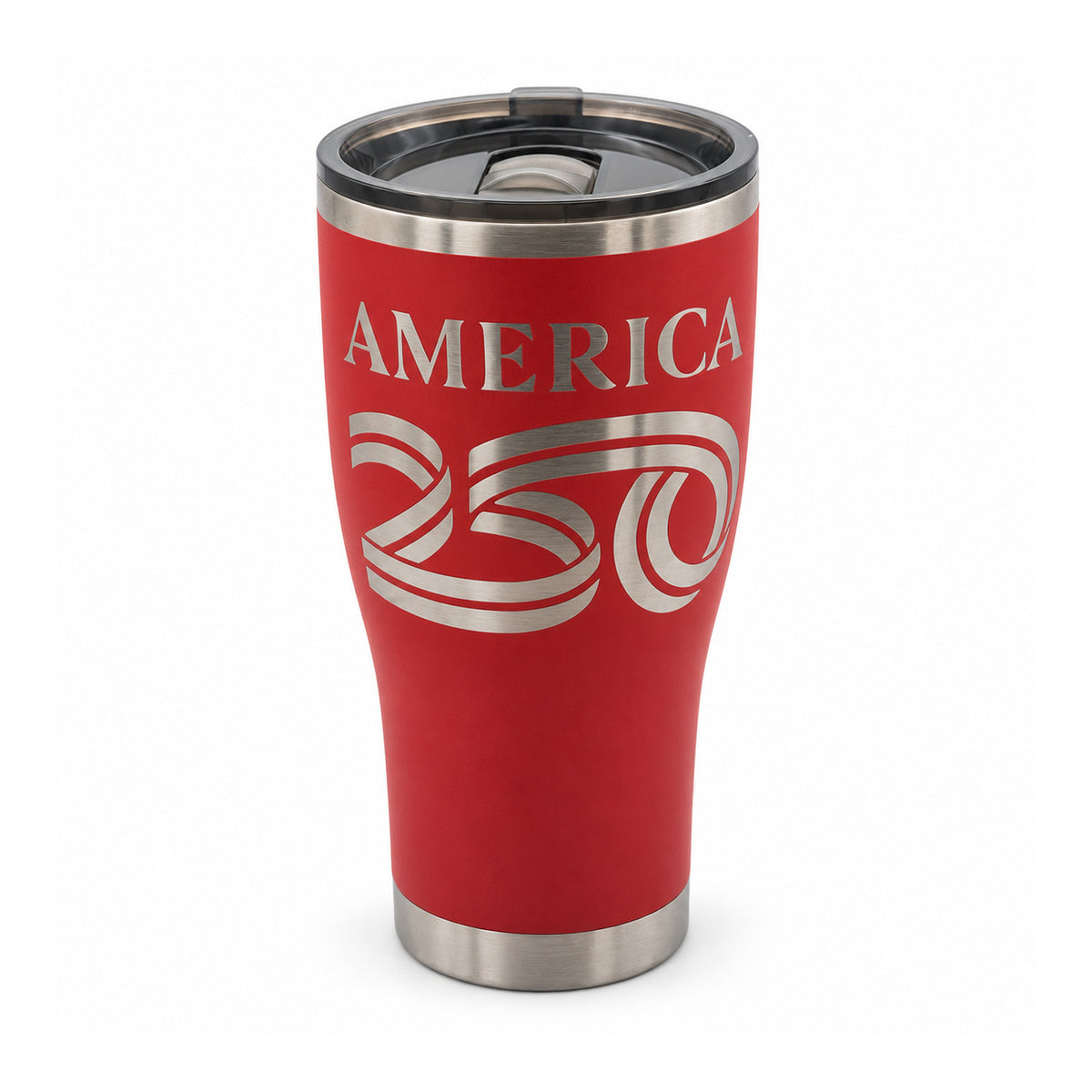 America250 HOGG 30oz Modern Curve engraved tumbler — america 250 red — 01 white hero