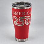 America250 HOGG 30oz Modern Curve engraved tumbler — america 250 red — 02 engraving studio