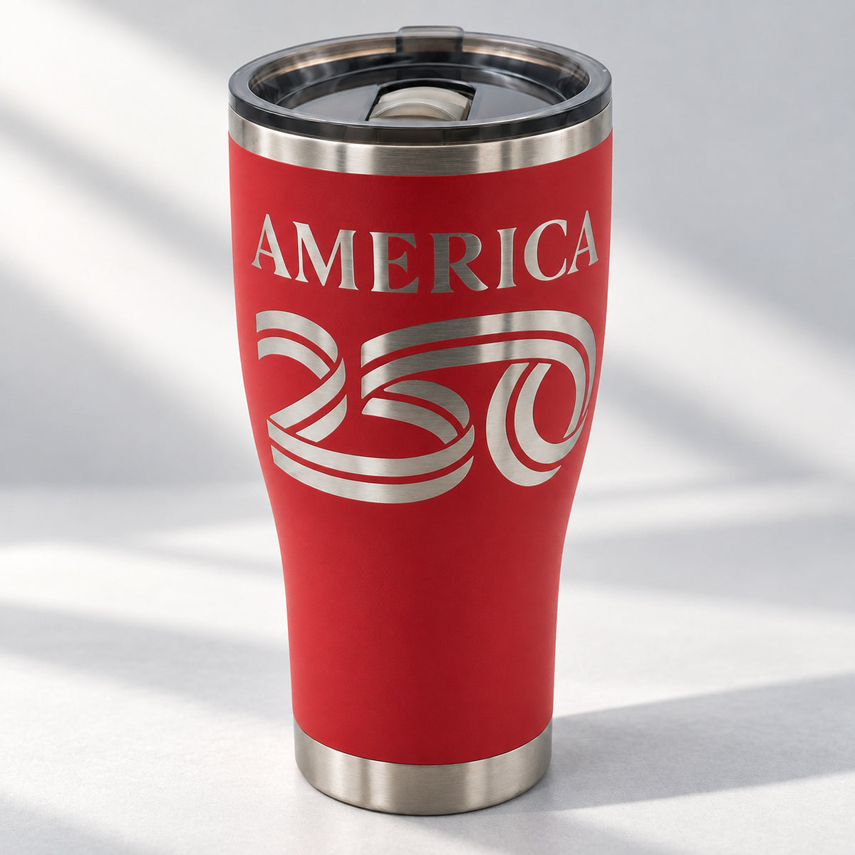 America250 HOGG 30oz Modern Curve engraved tumbler — america 250 red — 05 premium studio