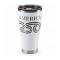 America250 HOGG 30oz Modern Curve engraved tumbler — america 250 white — 01 white hero