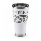 America250 HOGG 30oz Modern Curve engraved tumbler — america 250 white — 01 white hero