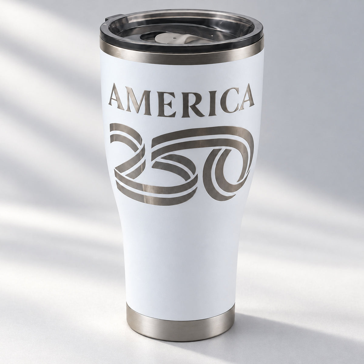 America250 HOGG 30oz Modern Curve engraved tumbler — america 250 white — 05 premium studio