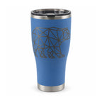Geometric Bear HOGG 30oz Modern Curve engraved tumbler — geometric bear blue — 01 white hero