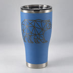 Geometric Bear HOGG 30oz Modern Curve engraved tumbler — geometric bear blue — 02 engraving studio