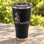 Native Rider — Southwest 30oz Tumbler in Black, outdoor view