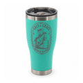 Teal 30oz HOGG Modern Curve tumbler engraved with the Grit & Grace design, white background