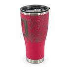 Mama Floral HOGG 30oz Modern Curve engraved tumbler — mama floral deep pink — 02 right floral detail
