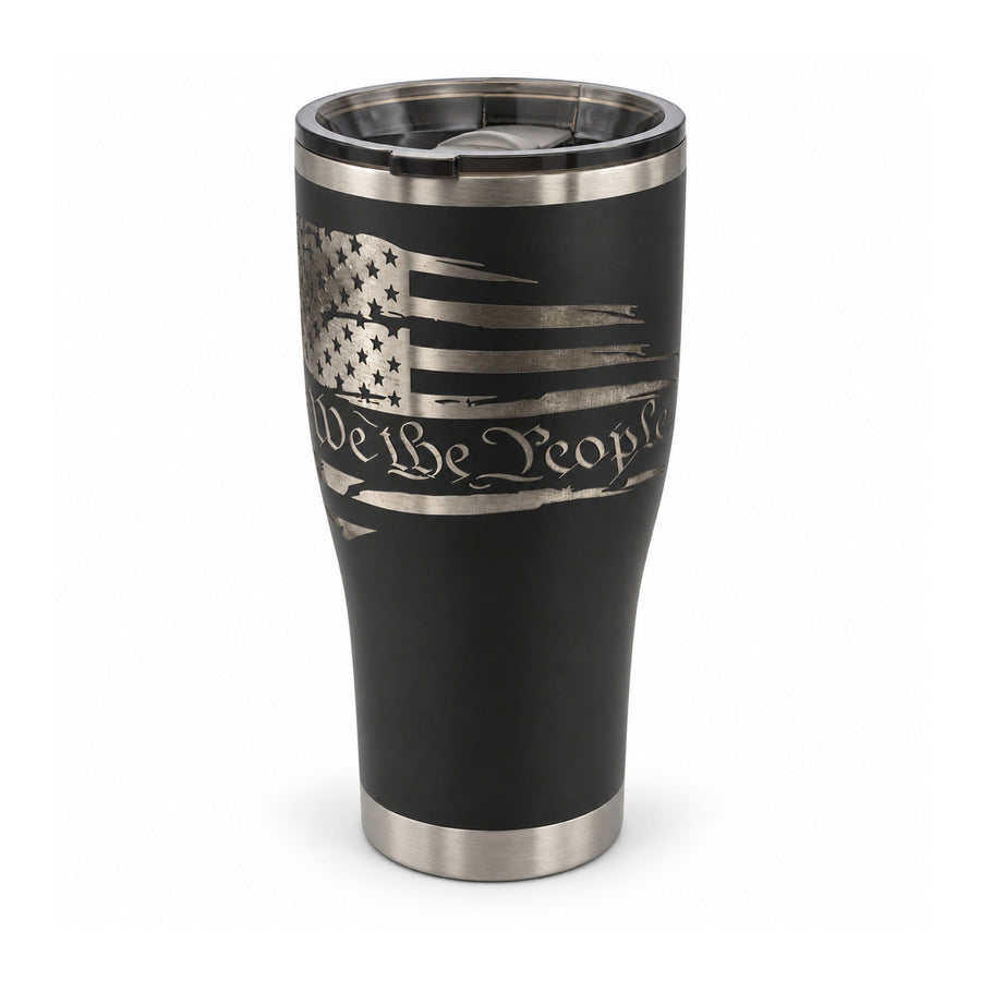 We the People HOGG 30oz Modern Curve engraved tumbler — we the people black — 01 white hero